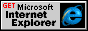 Get Internet explorer;
animated logo. Click to
launch Microsoft window